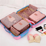 6pcs/set Waterproof Travel Packing Cubes Large Capacity Clothing Organize Bag