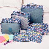 6pcs/set Waterproof Travel Packing Cubes Large Capacity Clothing Organize Bag