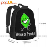 BFDI Battle For Dream Island Leafy Backpack Large Capacity