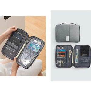 Portable Full Closure Zipper Travel Organiser Passport Holder Wallet