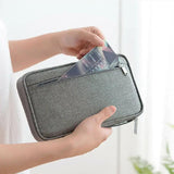 Portable Full Closure Zipper Travel Organiser Passport Holder Wallet