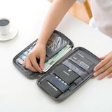 Portable Full Closure Zipper Travel Organiser Passport Holder Wallet
