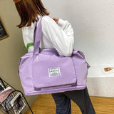 Foldable Waterproof Large Gym Bag Expandable Duffel Handbag
