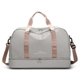 Men & Women's Travel Bag with Shoe Compartment Gym Handbag Large Capacity
