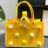 Large Felt Shopping Bags Multifunction Tote Bag for Grocery Reusable