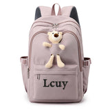 College Students Large Capacity Bear Backpack High School Girls Schoolbag