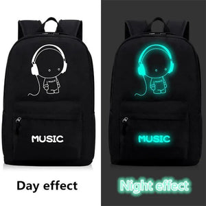 Oxford Night Fluorescent School Backpack for Teens Boys Girls