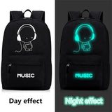 Oxford Night Fluorescent School Backpack for Teens Boys Girls