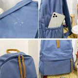 Embroidered Name Personalized High School Student Backpack