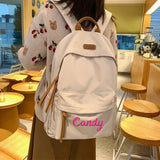 Embroidered Name Personalized High School Student Backpack