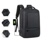 USB Men's Shoulder Bag Business Travel Backpack Large Capacity Waterproof Laptop