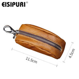 Leather Car Key Case Wallet Zipper Bag Holder