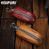 Leather Car Key Case Wallet Zipper Bag Holder