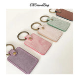 Personalized Leather Key Holder Letter Keyring