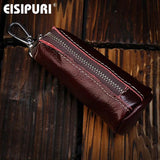 Leather Key Holder Wallet with Key Rings