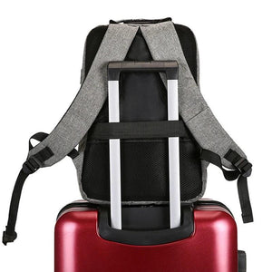 Geestock Men Anti Theft Backpack 15.6 Inch USB Charging Business Travel Bags