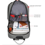 Geestock Men Anti Theft Backpack 15.6 Inch USB Charging Business Travel Bags