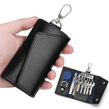 Leather Housekeeper Holders Car Keychain Key Bag Case Men Wallet Cover