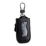 Oval Cowhide Car Key Organizer with Hardware Hook