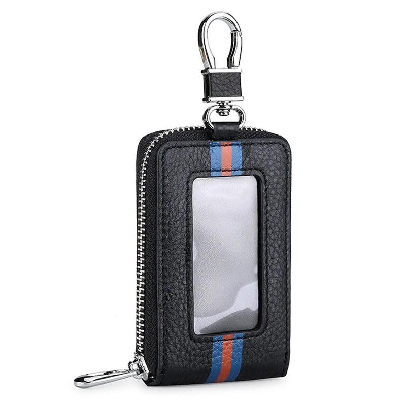 Car Key Fob Case Holder Organizer Zipper Wallet for Men