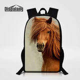 Horse Printing Backpack for Teens Girls School Bags Mochila