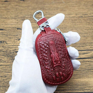 Cow Leather Men & Women Car Key Bag Wallet Function Key Case