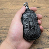 Cow Leather Men & Women Car Key Bag Wallet Function Key Case