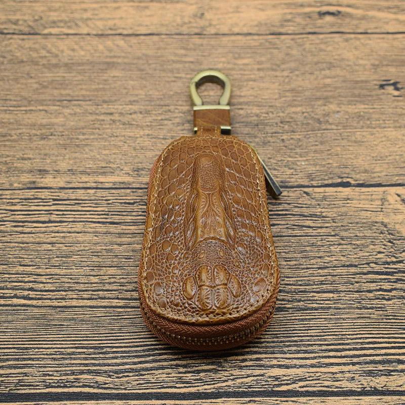Cow Leather Men & Women Car Key Bag Wallet Function Key Case