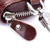 Leather Waist Hanging Key Wallet with Key Ring