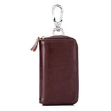 Leather Waist Hanging Key Wallet with Key Ring