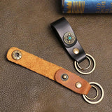 Vintage Leather Keychain Lanyard Holder Wallet Keychains