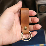 Vintage Leather Keychain Lanyard Holder Wallet Keychains
