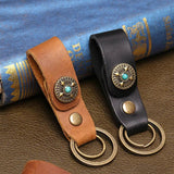 Vintage Leather Keychain Lanyard Holder Wallet Keychains