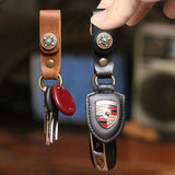 Vintage Leather Keychain Lanyard Holder Wallet Keychains