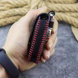 Vintage Leather Car Key Holder Hand Stitching Keychain Female Key Case Wallet