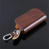 Leather Zipper Key Holder Wallet Key Case Bag