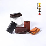 Men Leather Key Wallets Zipper Key Wallet Multifuctional Key Case