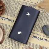 Portable Leather Key Holder Bag Car Keychain Wallet Solid Storage