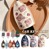 Animal Print PU Leather Key Bag Housekeepers Car Key Holder Case