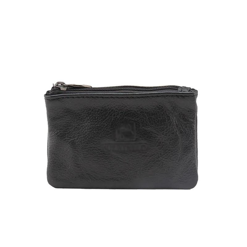 Cow Leather Double Zippers Men's Car Key Organizer