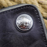 Vintage Leather Key Chain Wallet European Style Cowhide Car Key Case