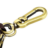 Leather Key Wallet Men Car Key Holder Zipper Case