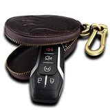 Leather Key Wallet Men Car Key Holder Zipper Case