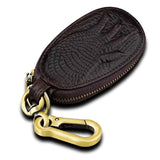 Leather Key Wallet Men Car Key Holder Zipper Case