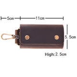 Leather Key Wallet Key Holder Case with 6 Key Ring