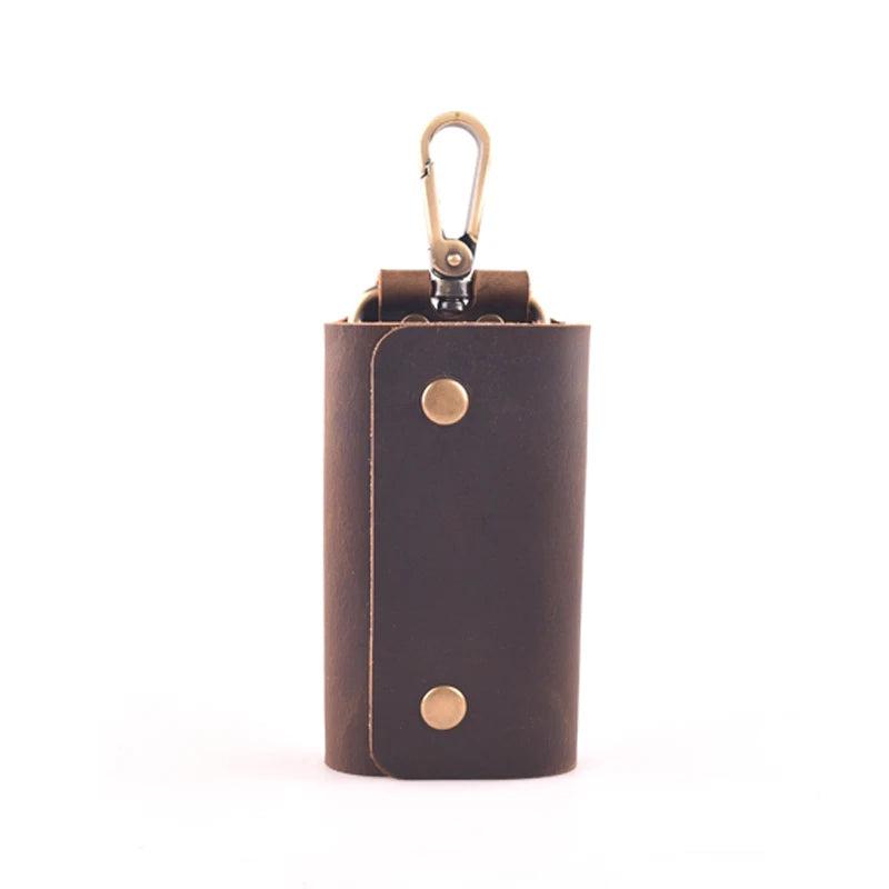 Leather Key Wallet Key Holder Case with 6 Key Ring