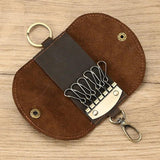 Leather Key Wallet Holder Car Keychain Bag Case Solid Storage