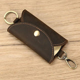 Leather Key Wallet Holder Car Keychain Bag Case Solid Storage