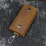 Leather Key Wallet Holder Car Keychain Bag Case Solid Storage