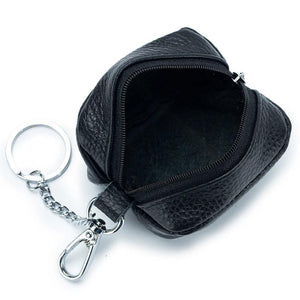 Men's Soft Leather Key Holder with Keychain Ring